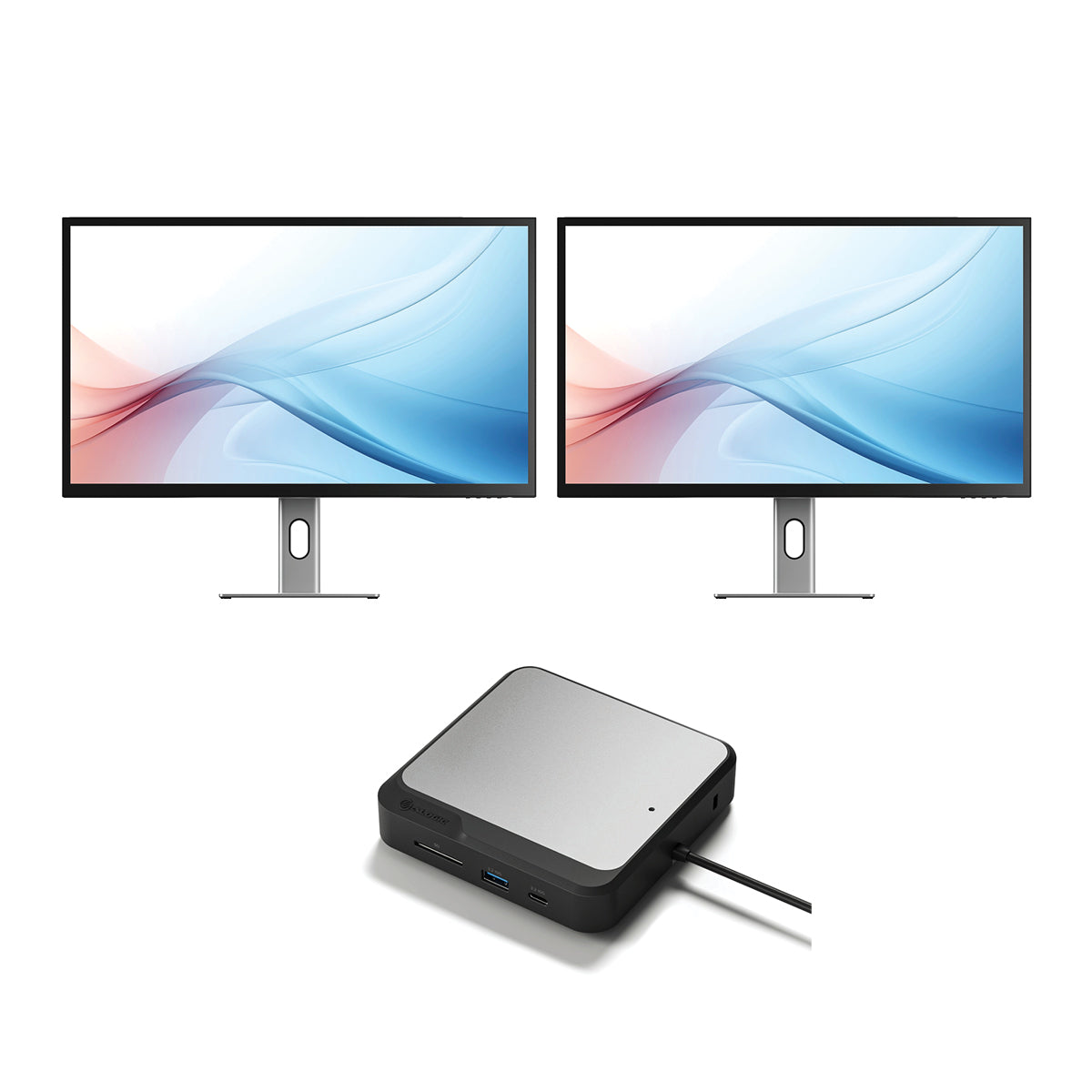 Clarity Max 32 "UHD 4K USB -Cパワーデリバリ(2のパック) +デュアル4Kユニバーサルドッキングステーション-HDMIエディション