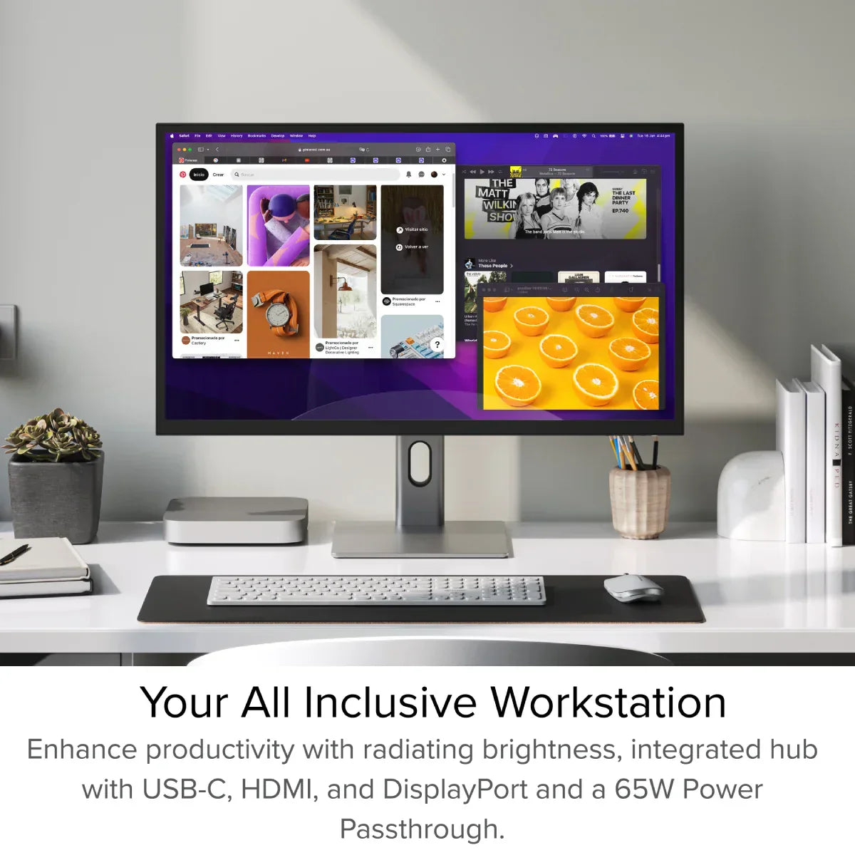 Clarity Max 32 "UHD 4K USB -C Power Delivery(Pack of 2) + Dual 4K Universal Docking Station -DisplayPort Edition