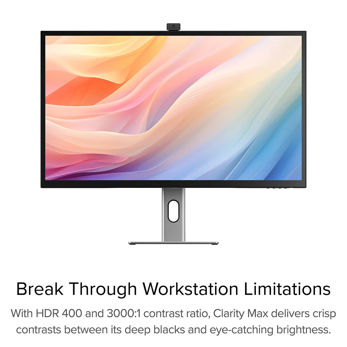 Clarity Max Pro 32" UHD 4K Monitor with USB-C Power Delivery and Webcam (Pack of 2) + Dual 4K Universal Docking Station - DisplayPort Edition