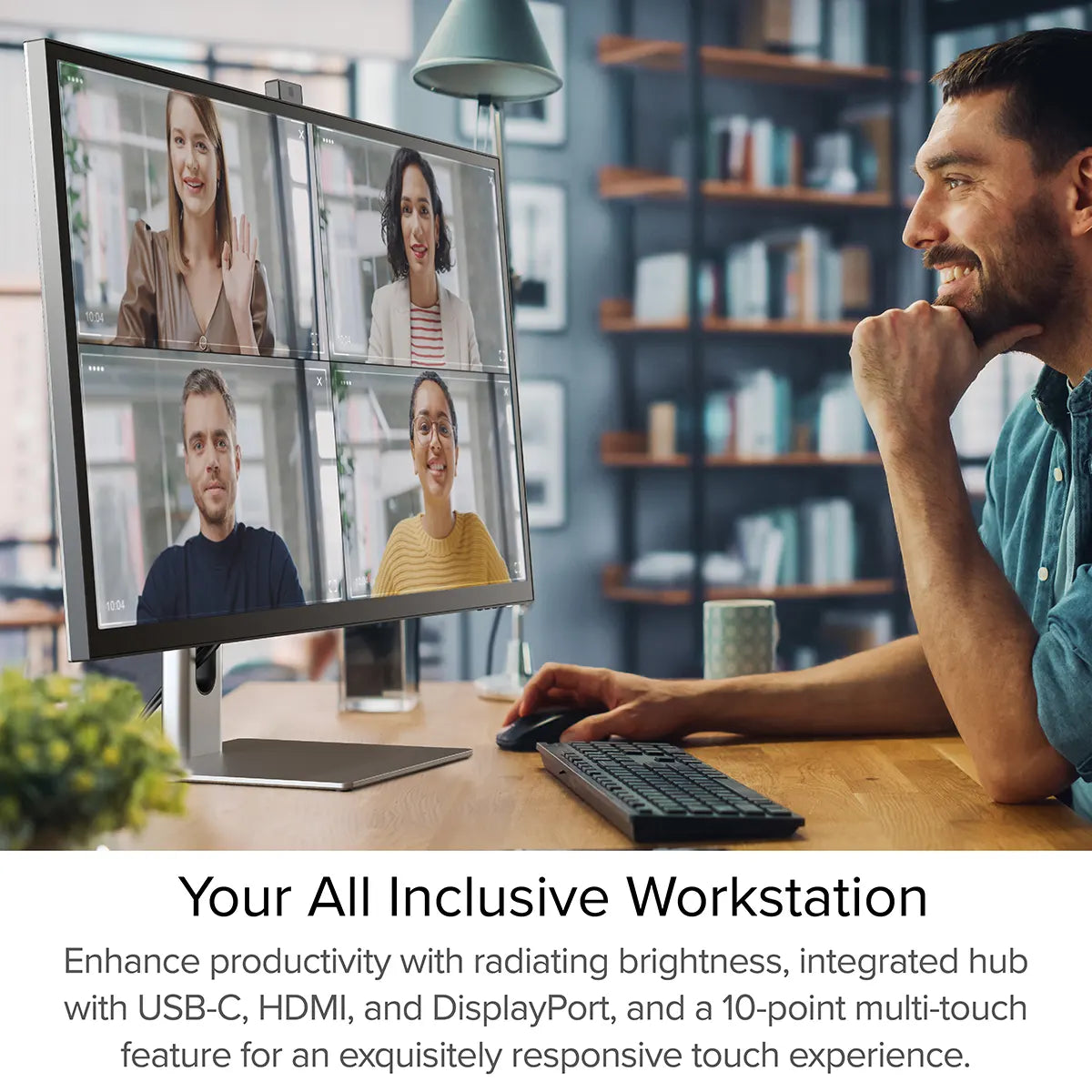 Clarity Max Pro 32 "UHD 4K USB -Cパワーデリバリーとウェブカメラ(2のパック) +デュアル4Kユニバーサルドッキングステーション-HDMIエディション