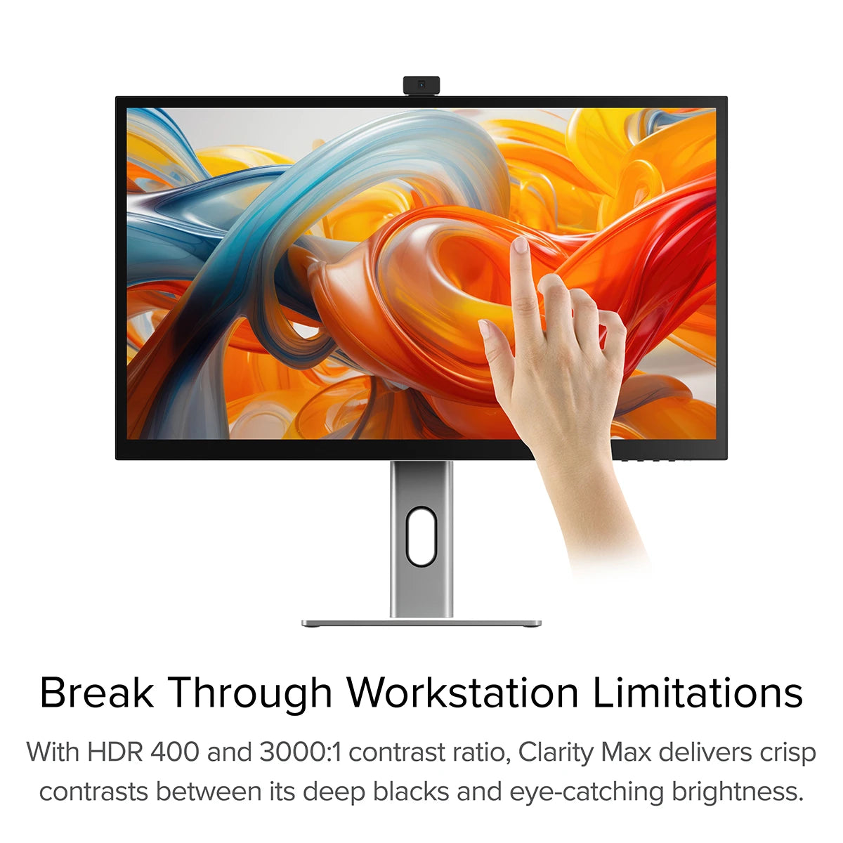 Clarity Pro Touch 27 "UHD 4Kモニター65W PD、ウェブカメラ、タッチスクリーン