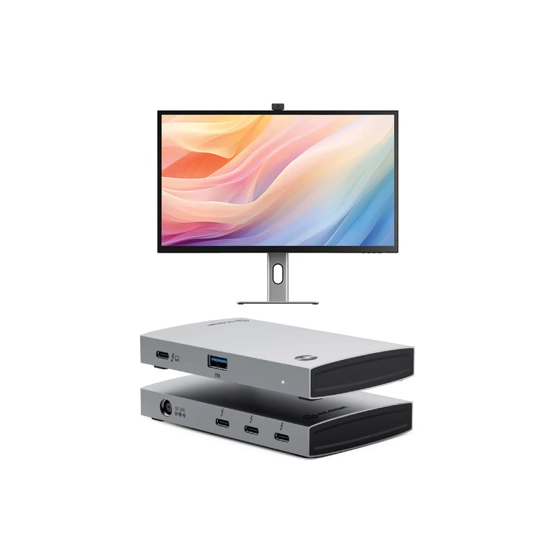 Clarity Max Pro 32 "UHD 4K USB-CパワーデリバリーとWebCam + Thunderbolt 4 Blaze Hub