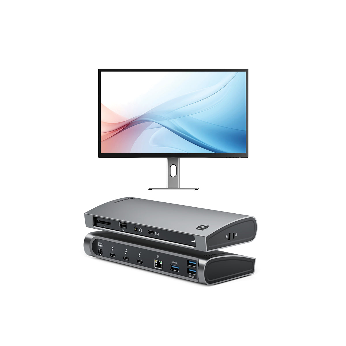 Clarity Max 32 "UHD 4K USB-Cパワーデリバリー + Thunderbolt 4 Blaze Docking Station