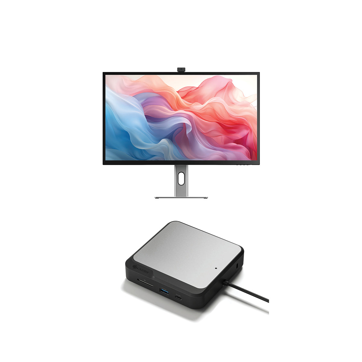 Clarity Max Touch 32 "UHD 4K Monitor with USB -Cパワー配信、Webカメラ、タッチスクリーン +デュアル4Kユニバーサルドッキングステーション-HDMIエディション