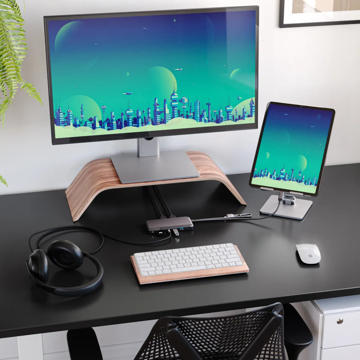 Portable Dock for Mac 10-in-1 with Dual Display 4K 60Hz Support - Dark Grey