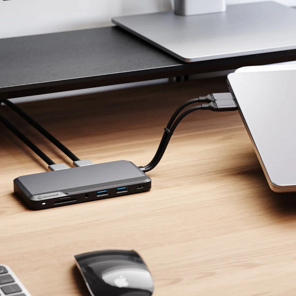 Portable Dock for Mac 10-in-1 with Dual Display 4K 60Hz Support - Dark Grey
