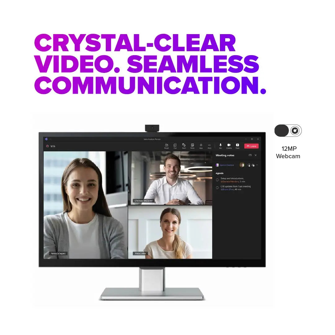 Clarity 27 インチ 5K タッチスクリーン モニター、90W 電力供給、12MP Web カメラ、折りたたみスタンド付き