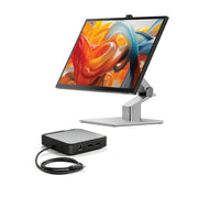 Clarity Fold Touch 27 インチ 4K UHD モニター、65W 電力供給、ウェブカメラ、タッチスクリーン、折りたたみスタンド + デュアル 4K ユニバーサル ドッキング ステーション - HDMI エディション