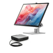 Clarity Fold Touch 32 インチ 4K UHD モニター、65W 電力供給、ウェブカメラ、タッチスクリーン、折りたたみスタンド + デュアル 4K ユニバーサル ドッキング ステーション - DisplayPort エディション