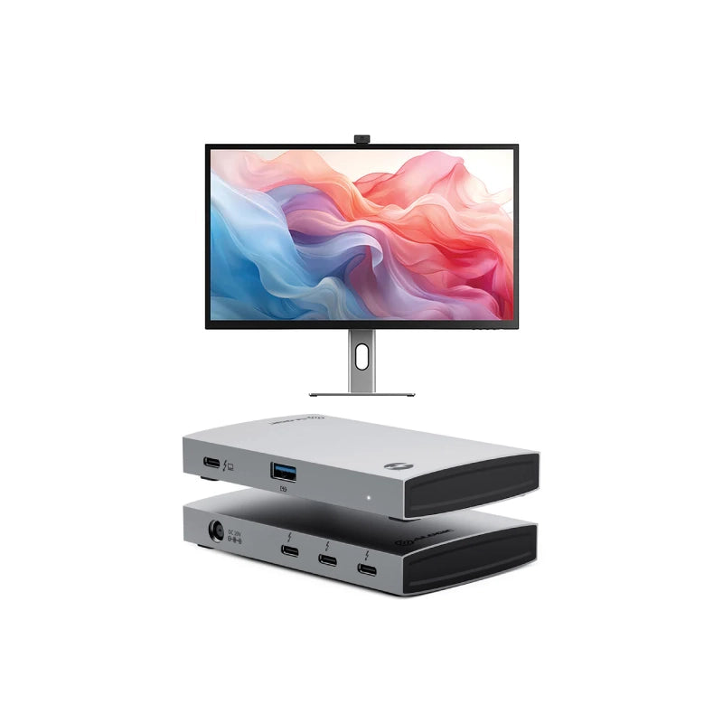 Clarity Max Touch 32 "UHD 4K USB-Cパワー配信、ウェブカメラ、タッチスクリーン + Thunderbolt 4 Blaze Hub