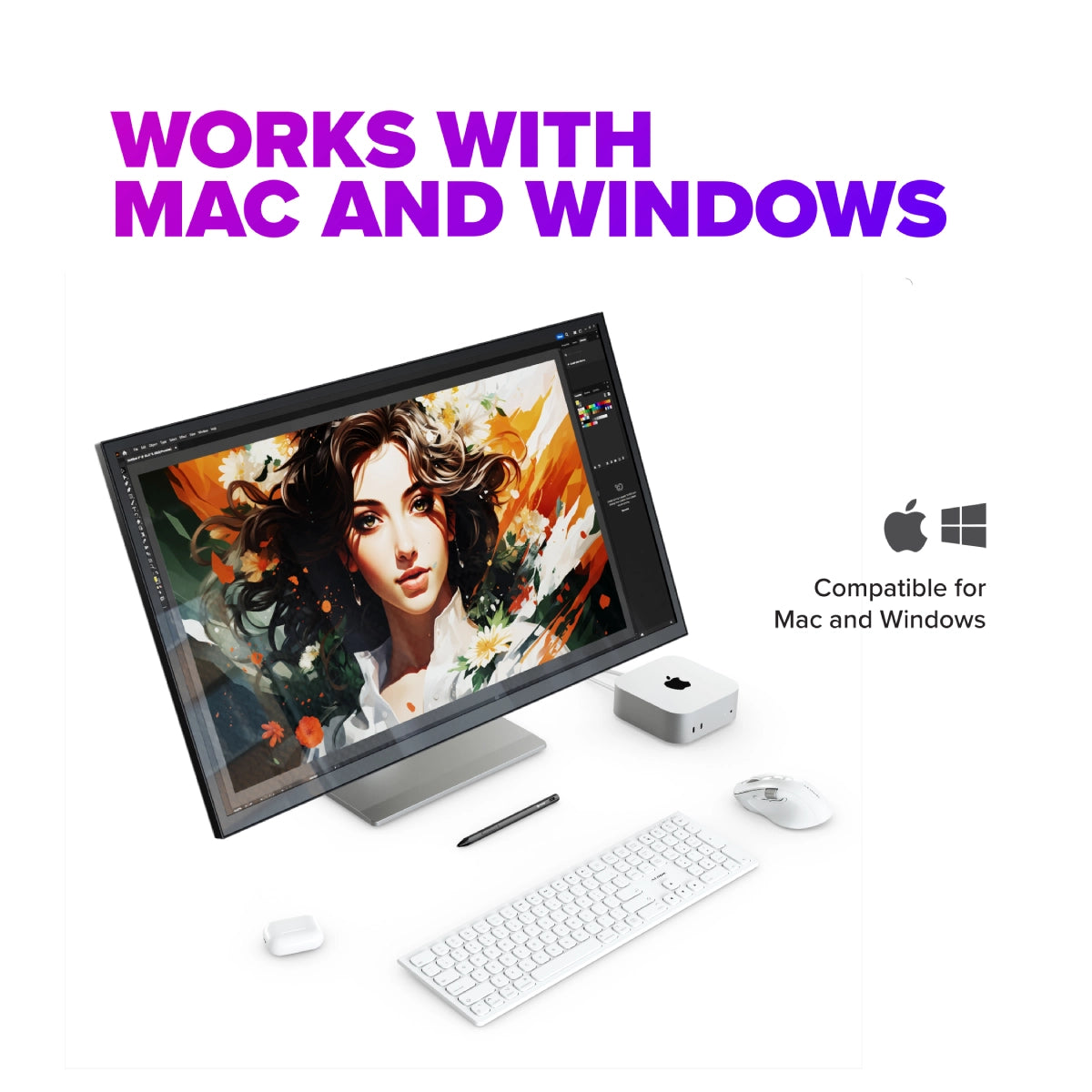 USB-C パワーデリバリーとタッチスクリーンを備えた Clarity 5K Fold Touch 27 インチ UHD モニター