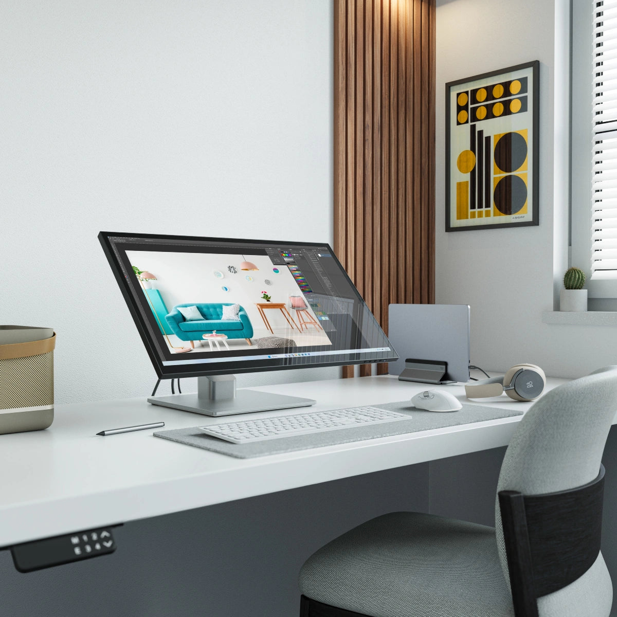 USB-C パワーデリバリーとタッチスクリーンを備えた Clarity 5K Fold Touch 27 インチ UHD モニター