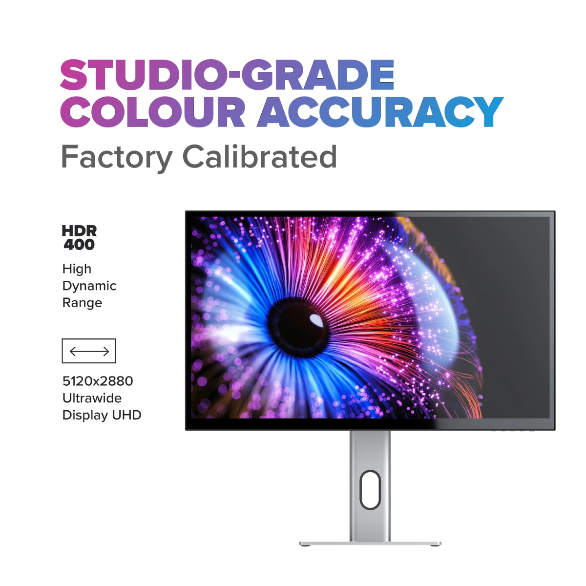 Clarity 5K 27 インチ モニター、65W ラップトップ充電 USB-C ハブ付き
