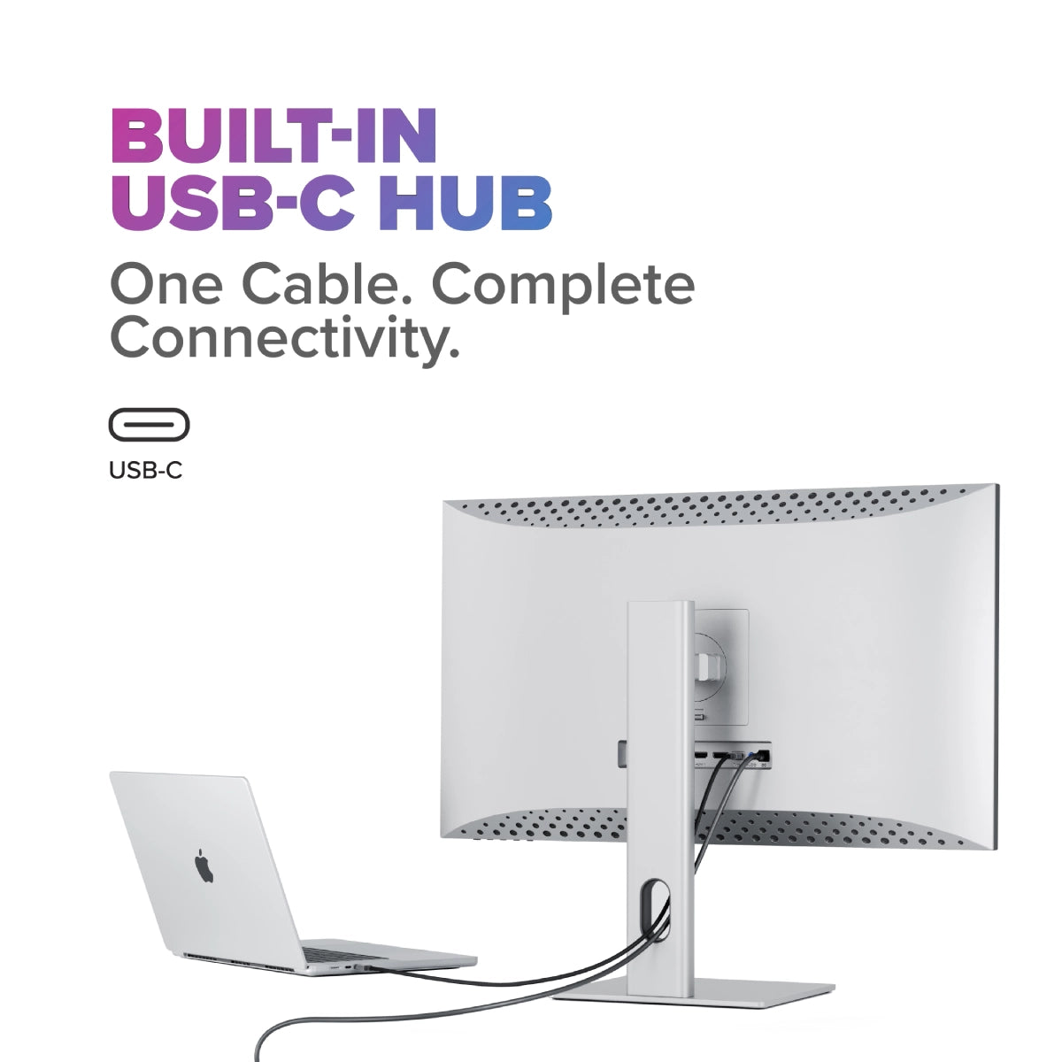 Clarity 5K 27 インチ モニター、65W ラップトップ充電 USB-C ハブ付き