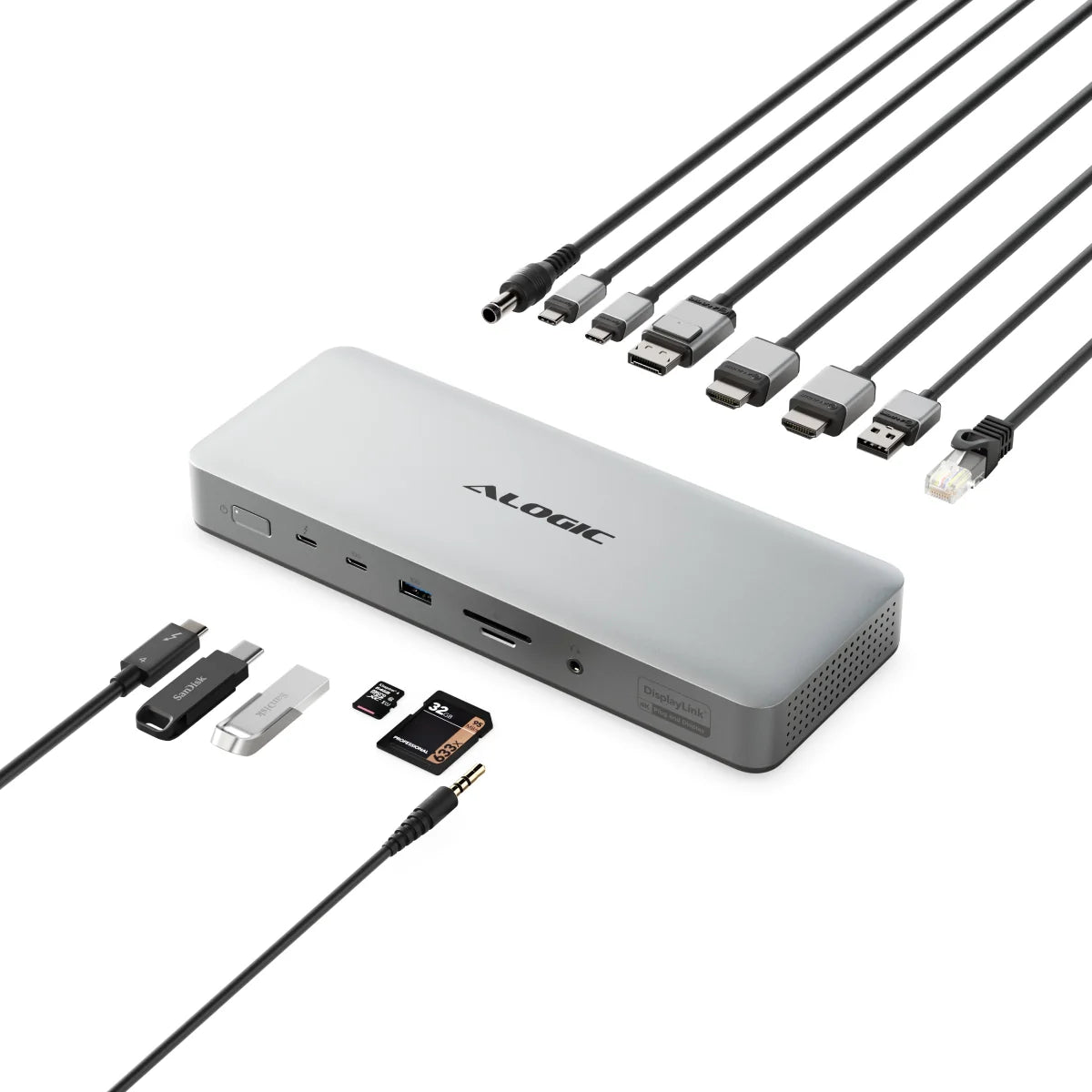 ALOGIC クアッド 4K ディスプレイ Thunderbolt ハイブリッド ユニバーサル ドッキング ステーション – DU4