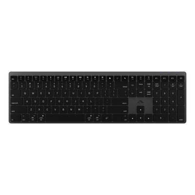 Hush フルサイズ USB-C 充電式ワイヤレス キーボード (バックライト付き)