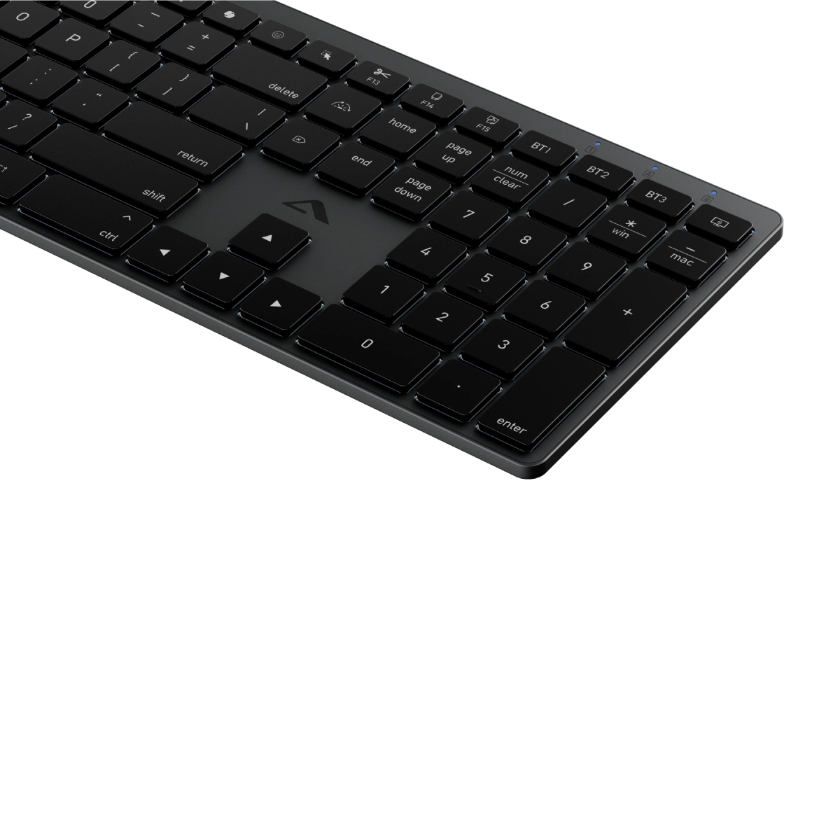 Hush フルサイズ USB-C 充電式ワイヤレス キーボード (バックライト付き)