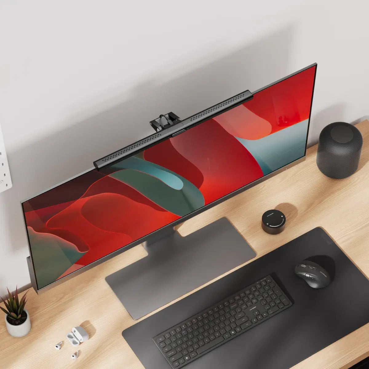 4KオートフォーカスウェブカメラでUSB-Cライトバーを照らします