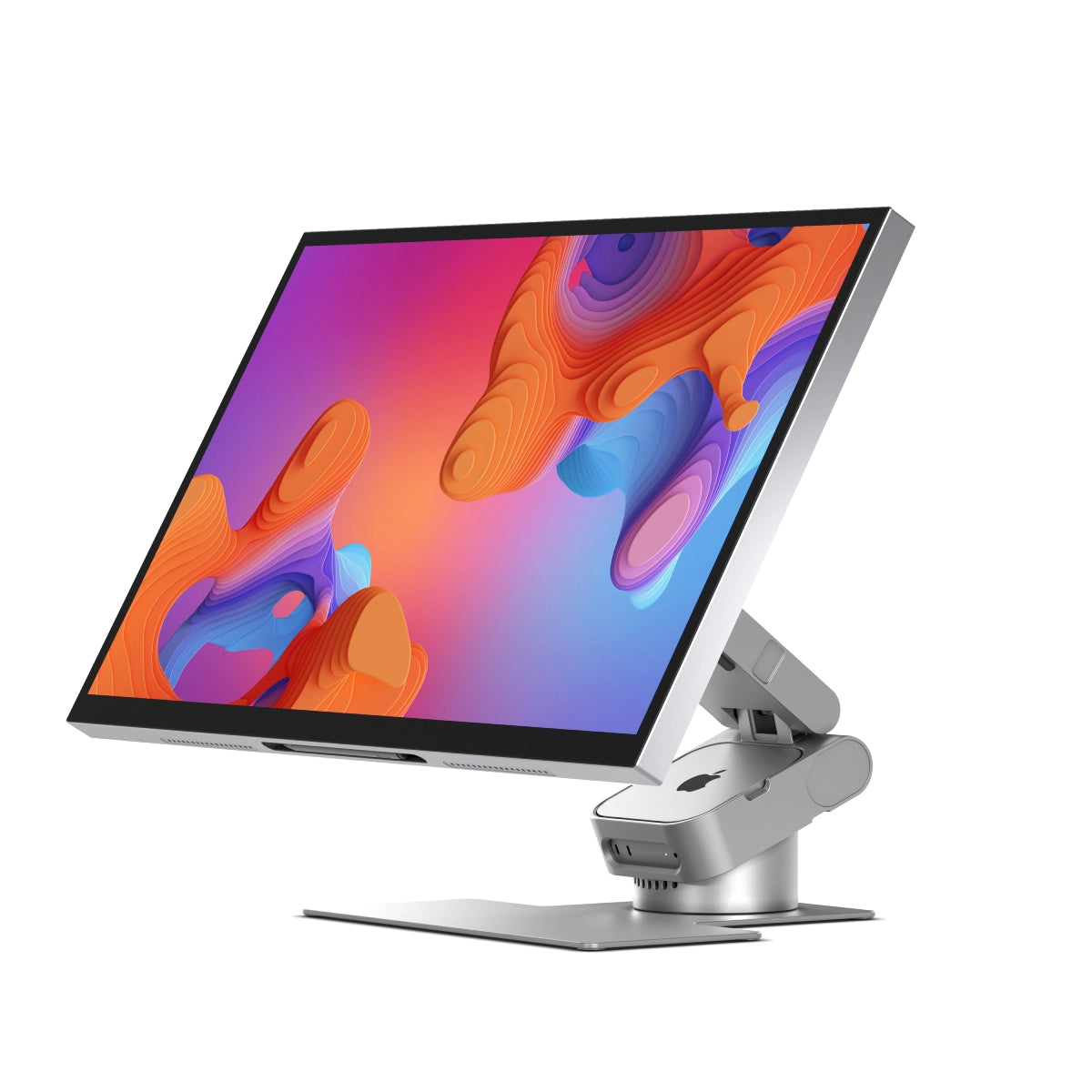 Mac Mini (現行世代) 搭載 Aspect 32 インチモニター用 Omni 2-in-1 折りたたみスタンド