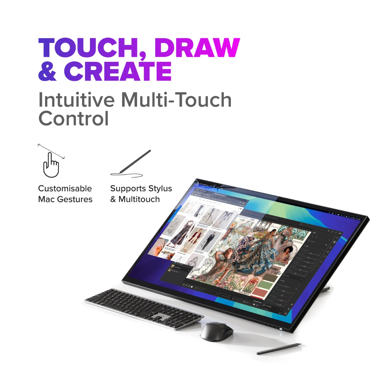 Clarity6K Touch 32 "UHDモニターUSB-Cパワー配信とタッチスクリーン