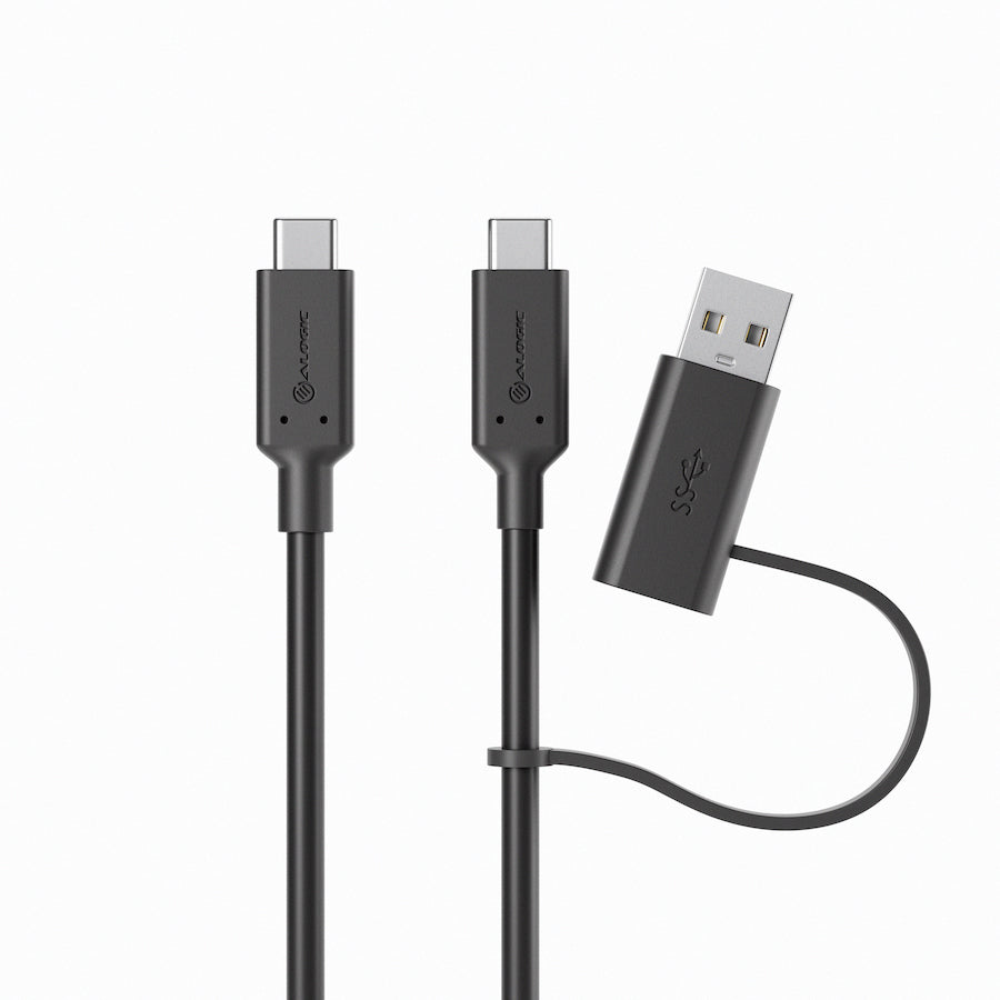 要素シリーズ-USB-C-to-USB-C-ケーブル-USB-A-アダプター付き-1-2m-オス-オス-5a-10gbps2